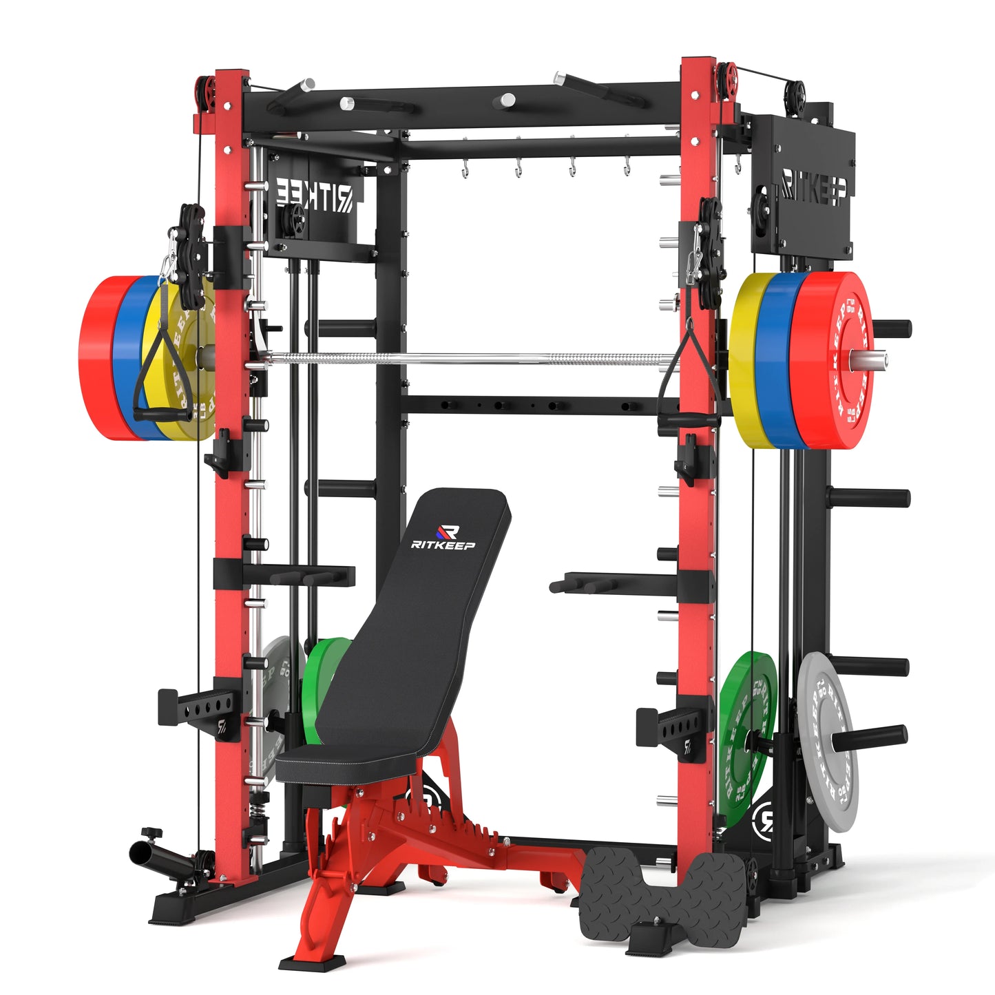 PMAX-4750 Dual Plate Loaded Squat Exercise Machine Gym Equipment Package