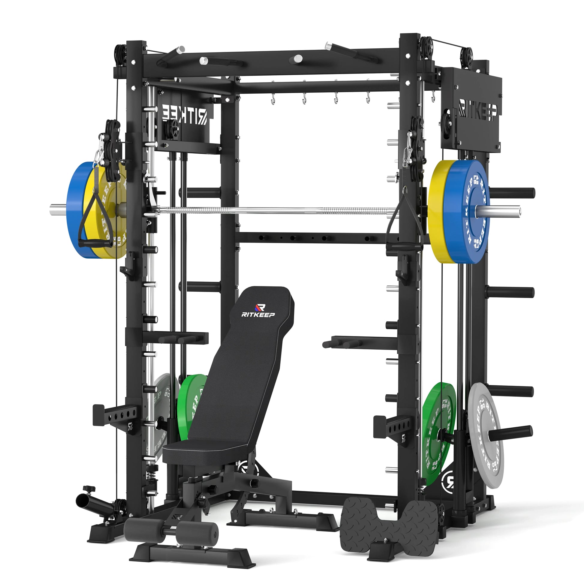 PMAX-4750 Dual Plate Loaded Squat Exercise Machine Gym Equipment Package