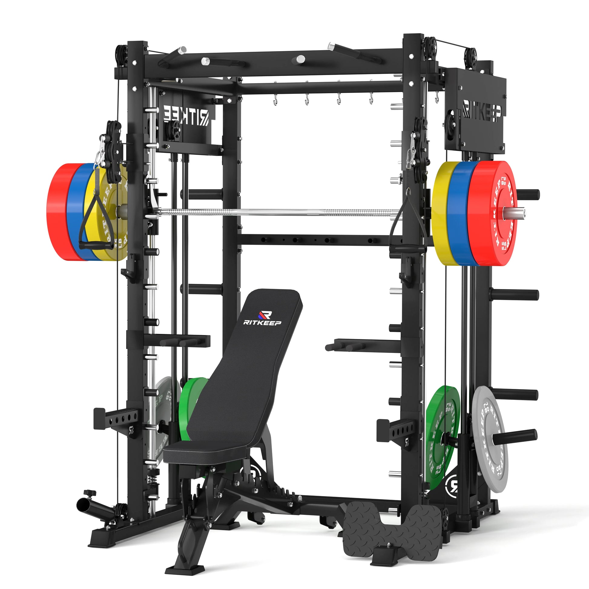 PMAX-4750 Dual Plate Loaded Squat Exercise Machine Gym Equipment Package