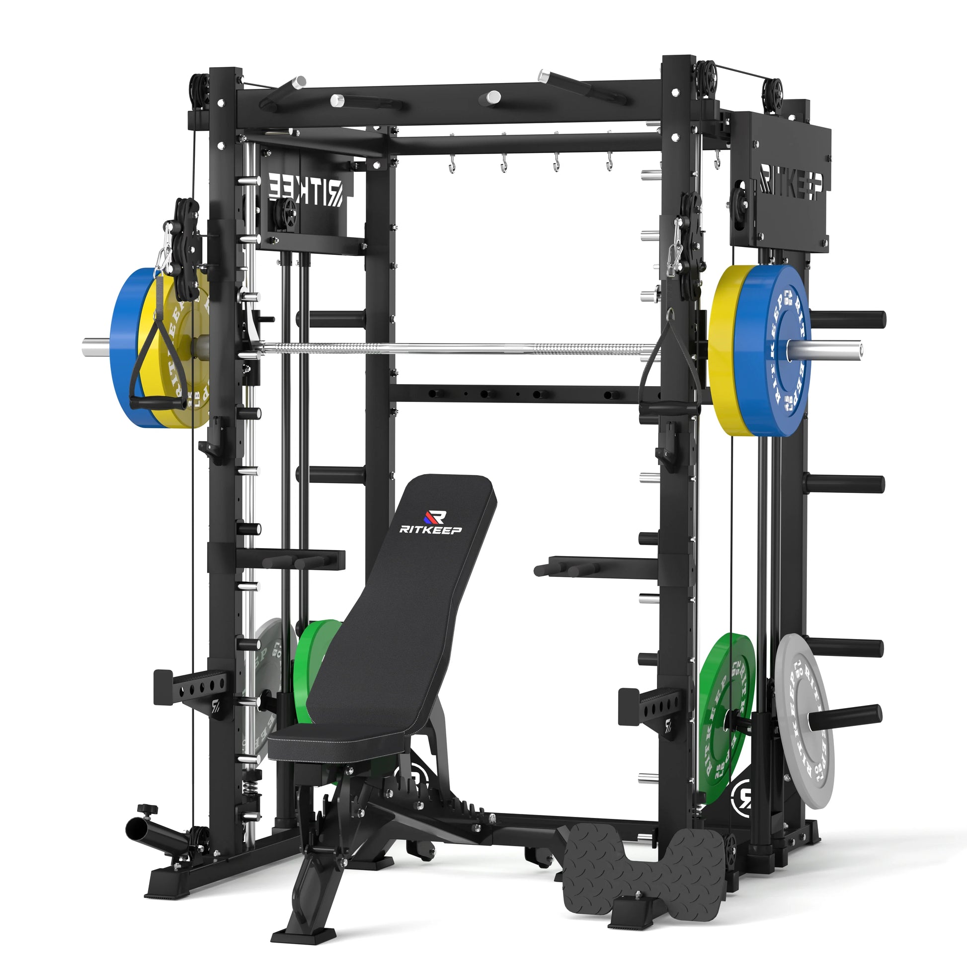 PMAX-4750 Dual Plate Loaded Squat Exercise Machine Gym Equipment Package