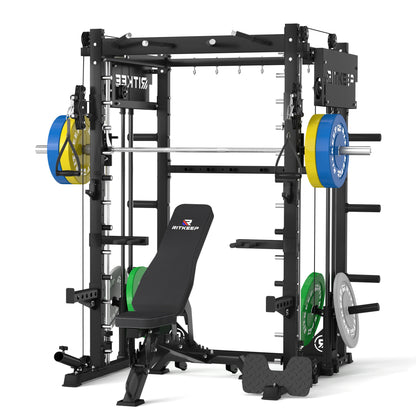 PMAX-4750 Dual Plate Loaded Squat Exercise Machine Gym Equipment Package