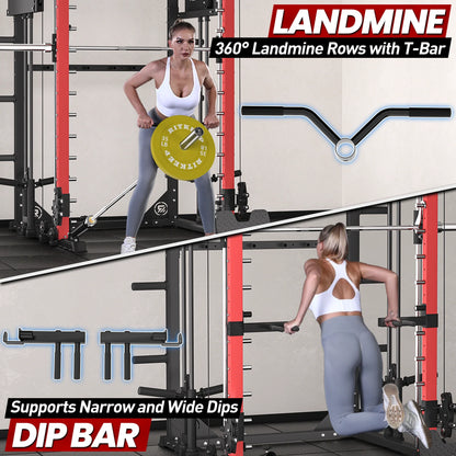 PMAX-4750 Dual Plate Loaded Squat Exercise Machine Gym Equipment Package