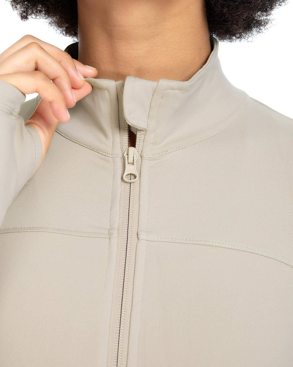 Womens Running Jackets with Zipper Pockets | Full Zip Up, Slim Fit, Thumb Holes, Long Sleeve, for Women Workout,Yoga, Athletic