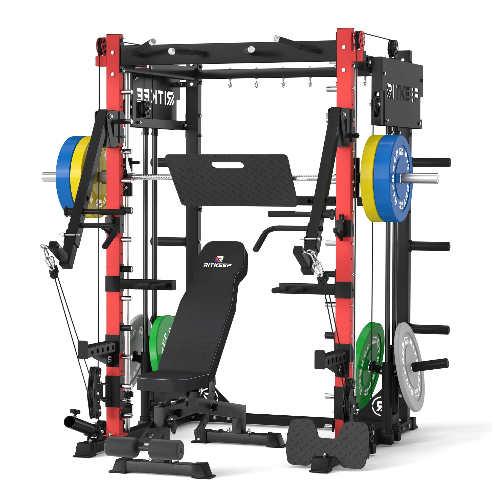 PMAX-4750 Dual Plate Loaded Squat Exercise Machine Gym Equipment Package