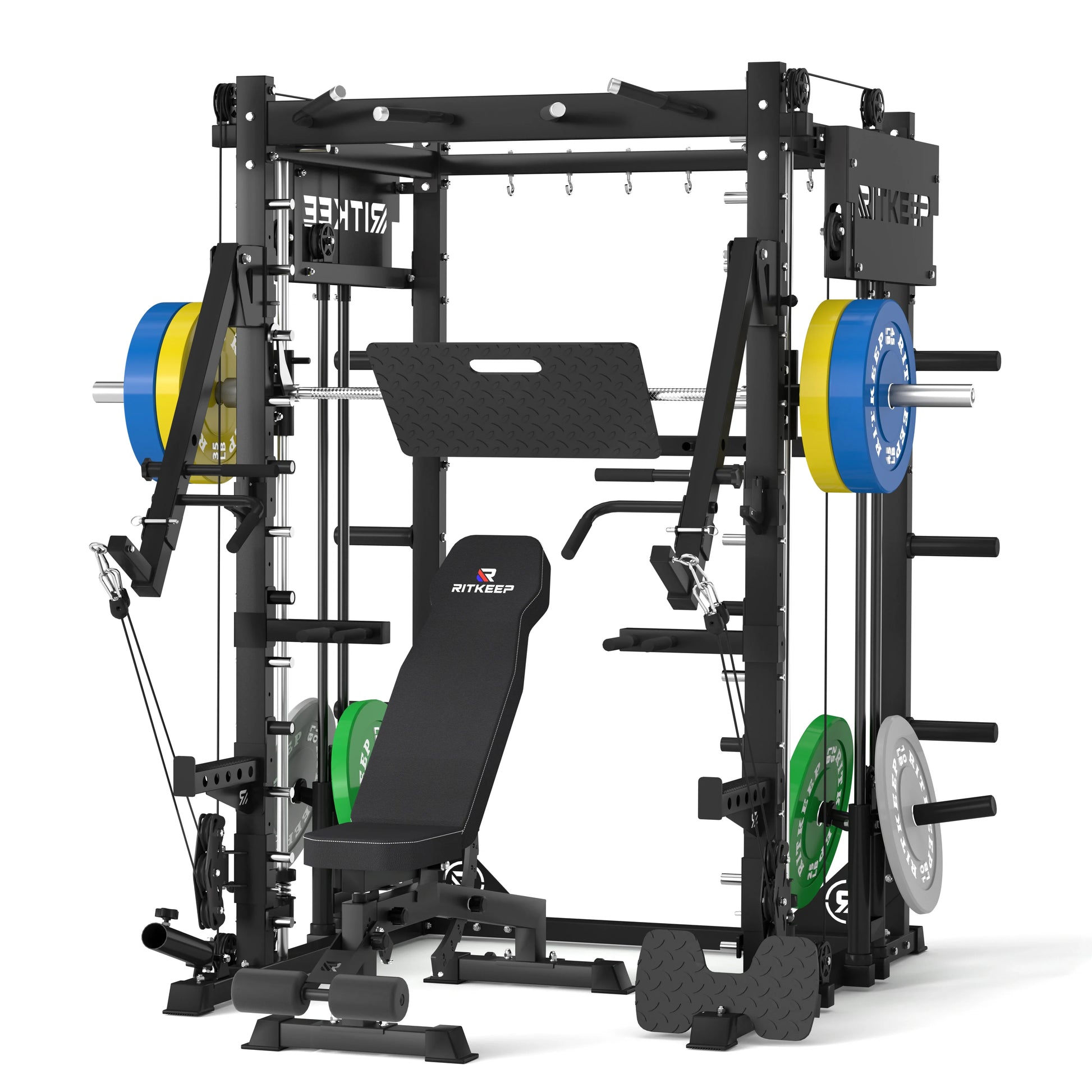 PMAX-4750 Dual Plate Loaded Squat Exercise Machine Gym Equipment Package