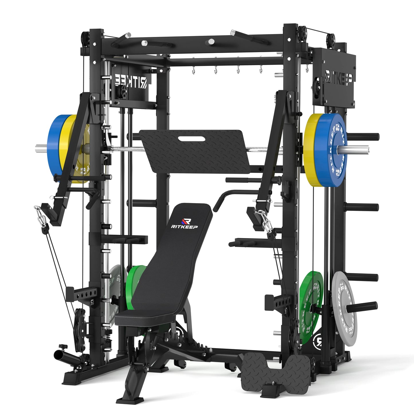 PMAX-4750 Dual Plate Loaded Squat Exercise Machine Gym Equipment Package