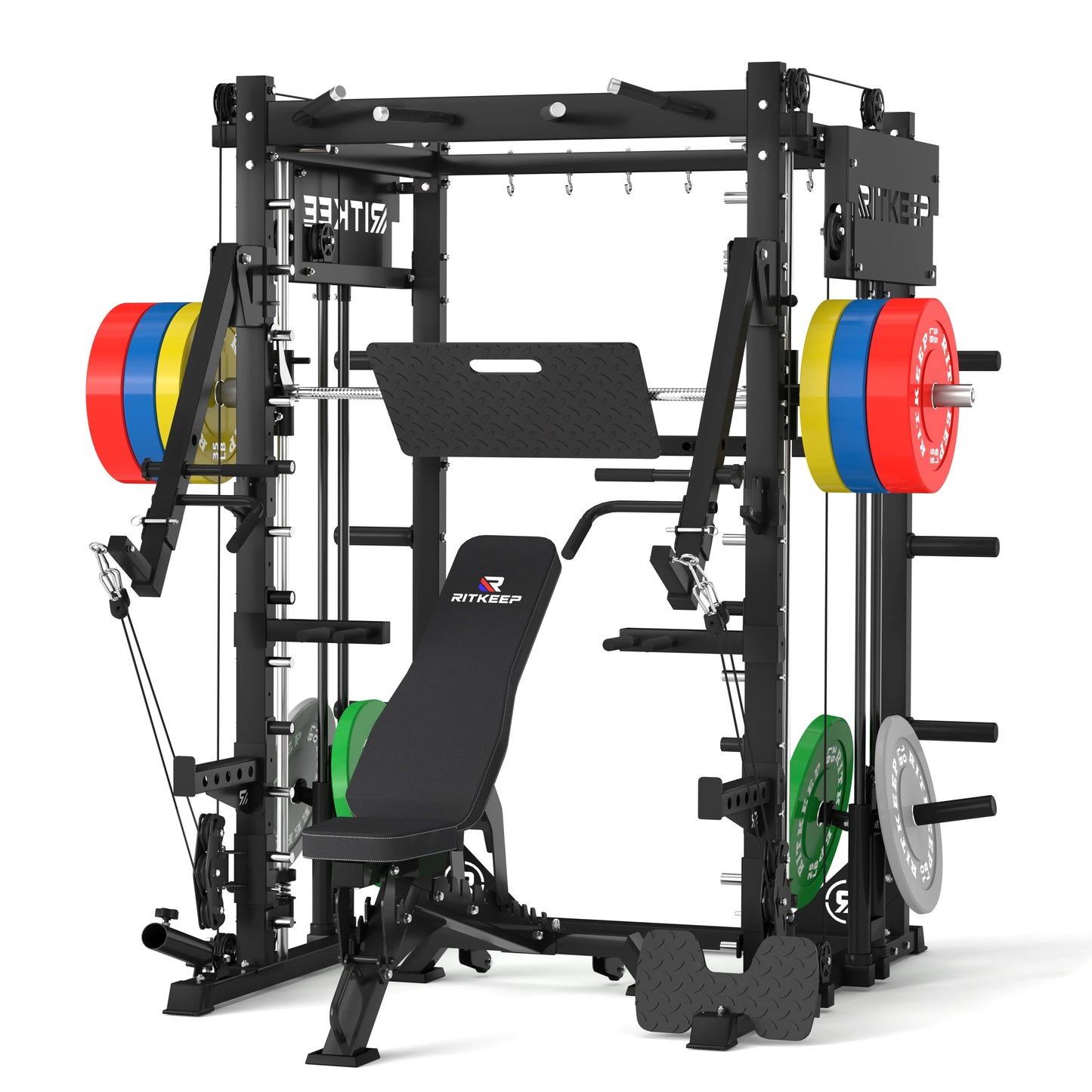 PMAX-4750 Dual Plate Loaded Squat Exercise Machine Gym Equipment Package