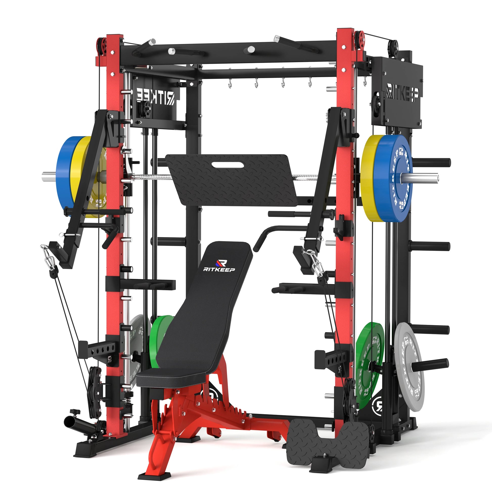 PMAX-4750 Dual Plate Loaded Squat Exercise Machine Gym Equipment Package